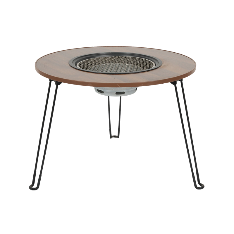 طاولة شواء خارجية محمولة قابلة للطي، موقد فحم لطهي الشاي على نار المخيم